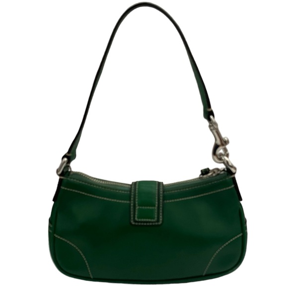 Coach Y2K Demi Hampton Green Leather Mini Hobo Bag Buckle 7542 Vintage 2005 RARE - Picture 4 of 12